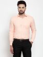 Jainish Orange Formal Shirt with white detailing ( SF 419Orange ) For Cheap