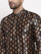 Jompers Men Black Printed Kurta Only Sale