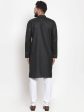 Jompers Men Black Solid Kurta with Churidar Fashion