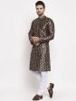 Jompers Men Black Printed Kurta Only Sale