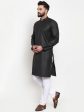 Jompers Men Black Solid Kurta with Churidar Fashion