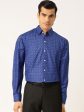 Jainish Blue Men s Cotton Printed Formal Shirts ( SF 716Blue ) Fashion