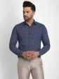 Jainish Navy Blue Printed Formal Shirt ( JSF 426Navy ) Sale