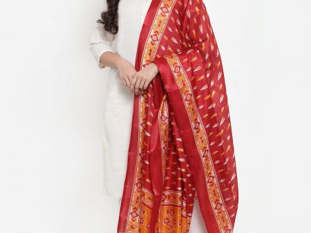 Jompers Women Off-White Solid Kurta with Trousers & Dupatta Online Hot Sale