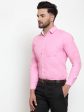 Jainish Pink Formal Shirt with white detailing ( SF 419Pink ) For Sale