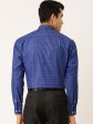 Jainish Blue Men s Cotton Printed Formal Shirts ( SF 716Blue ) Fashion