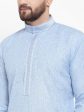 Jompers Men Blue & White Embroidered Kurta with Chudidar Discount