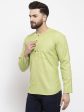 Jompers Men Green Solid Straight Short Kurta Online Sale