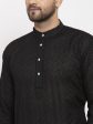 Jompers Men Black Chikan Kurta with Churidar For Cheap