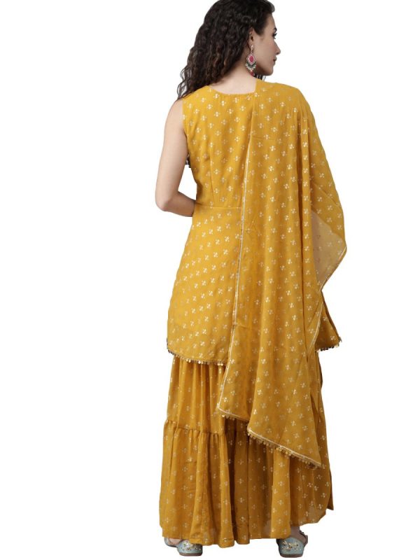 Ahalyaa Mustard Suit Set For Discount