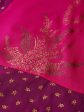 Ahalyaa Magenta & Pink Screen Printed Kurta with Palazzo For Cheap