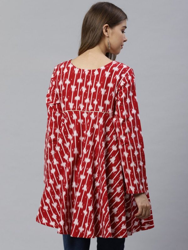 Ahalyaa Maroon Printed Tunic Online