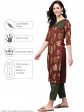 Ahalyaa Brown & Olive Green Printed Kurta with Palazzo Hot on Sale