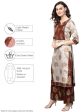 Ahalyaa Grey & Coffee Brown Printed Kurta with Palazzo & Dupatta Supply