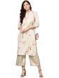 Ahalyaa Beige Printed Straight Kurta For Women Sale