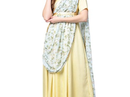 Ahalyaa Draped Dupatta A line Dress Online Hot Sale