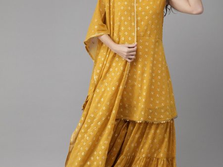 Ahalyaa Mustard Suit Set For Discount