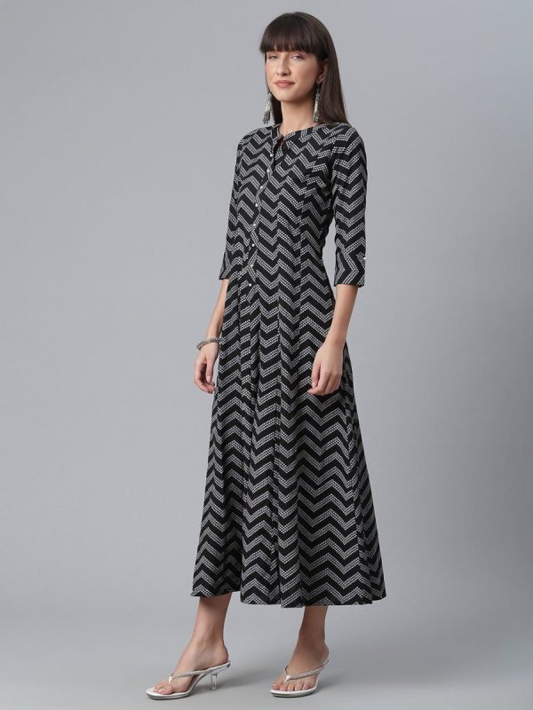 Ahalyaa Crepe Black Printed Kurta Cheap