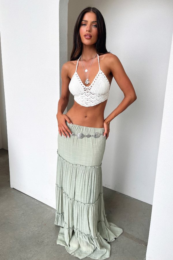 Dunne Maxi Skirt - Sage Cheap